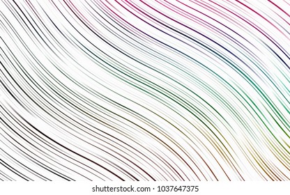 Light Multicolor, Rainbow vector pattern with bent lines. Brand-new colored illustration in marble style with gradient. The template for cell phone backgrounds.