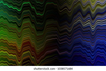 Light Multicolor, Rainbow vector pattern with bubble shapes. Glitter abstract illustration with wry lines. A new texture for your  ad, booklets, leaflets.