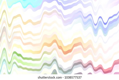 Light Multicolor, Rainbow vector pattern with bent ribbons. Shining crooked illustration in marble style. A new texture for your  ad, booklets, leaflets.