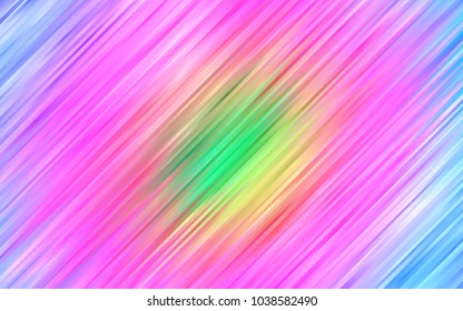 Light Multicolor, Rainbow vector pattern with lines, ovals. Modern gradient abstract illustration with bandy lines. A completely new template for your business design.
