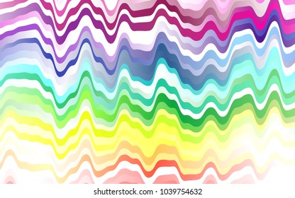 Light Multicolor, Rainbow vector pattern with liquid shapes. Creative geometric illustration in marble style with gradient. Textured wave pattern for backgrounds.
