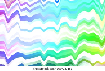 Light Multicolor, Rainbow vector pattern with bent lines. A completely new color illustration in marble style. A completely new template for your business design.