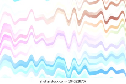 Light Multicolor, Rainbow vector pattern with bent ribbons. Creative illustration in halftone marble style with gradient. The elegant pattern for brand book.