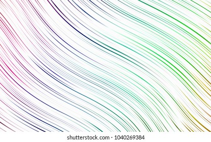Light Multicolor, Rainbow vector pattern with lines, ovals. A sample with blurred bubble shapes. The elegant pattern for brand book.