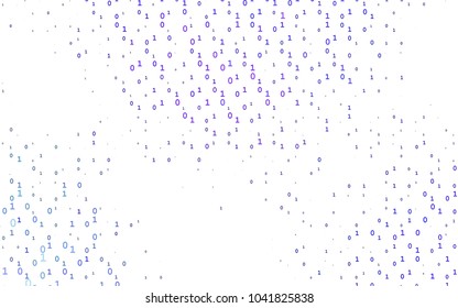 Light Multicolor, Rainbow vector pattern with Digit symbols. Modern geometrical illustration with numerals. Template can be used as a background for ads of typography.