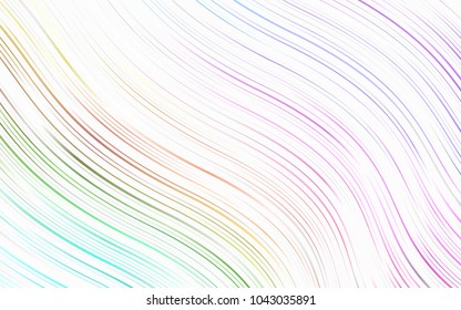 Light Multicolor, Rainbow vector pattern with curved circles. Blurred geometric sample with gradient bubbles.  Brand-new design for your ads, poster, banner.
