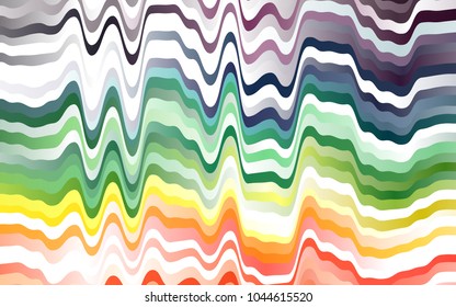 Light Multicolor, Rainbow vector pattern with liquid shapes. Geometric illustration in marble style with gradient.  The template for cell phone backgrounds.