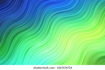 Light Multicolor, Rainbow vector pattern with bent ribbons. A vague circumflex abstract illustration with gradient. The template for cell phone backgrounds.