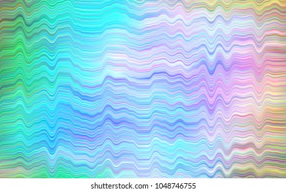 Light Multicolor, Rainbow vector pattern with bubble shapes. Blurred geometric sample with gradient bubbles.  Textured wave pattern for backgrounds.
