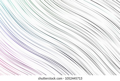 Light Multicolor, Rainbow vector pattern with bent lines. Colorful illustration in abstract marble style with gradient. A completely new template for your business design.