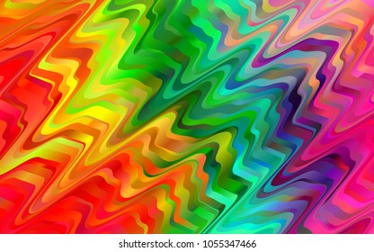 Light Multicolor, Rainbow vector pattern with bent ribbons. A completely new color illustration in marble style. A completely new marble design for your business.