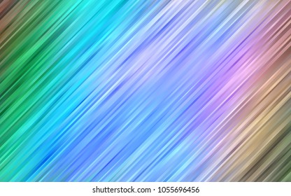 Light Multicolor, Rainbow vector pattern with lines, ovals. An elegant bright illustration with gradient. New composition for your brand book.