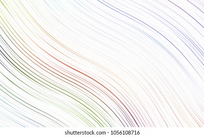 Light Multicolor, Rainbow vector pattern with bent lines. Geometric illustration in marble style with gradient.  A completely new template for your business design.