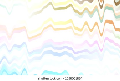 Light Multicolor, Rainbow vector pattern with liquid shapes. Shining illustration, which consist of blurred lines, circles. A completely new template for your business design.