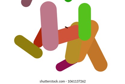 Light Multicolor, Rainbow vector pattern with rounded lines. Glitter abstract illustration with colored sticks. The template can be used as a background.