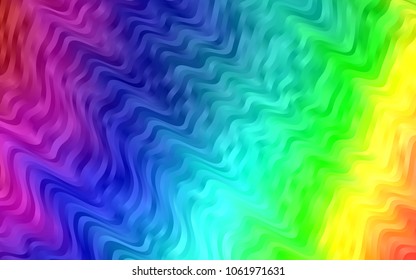 Light Multicolor, Rainbow vector pattern with lava shapes. Colorful illustration in abstract marble style with gradient. Brand-new design for your ads, poster, banner.