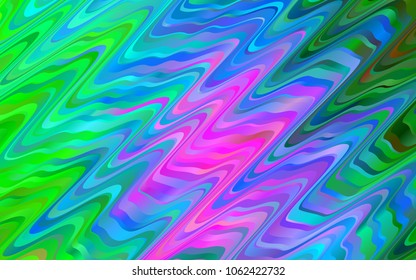 Light Multicolor, Rainbow vector pattern with bubble shapes. Shining crooked illustration in marble style. Textured wave pattern for backgrounds.