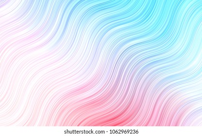 Light Multicolor, Rainbow vector pattern with curved circles. Blurred geometric sample with gradient bubbles.  Brand-new design for your ads, poster, banner.
