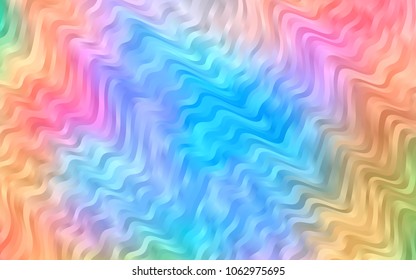Light Multicolor, Rainbow vector pattern with liquid shapes. Colorful illustration in abstract marble style with gradient. Textured wave pattern for backgrounds.