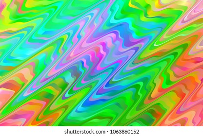 Light Multicolor, Rainbow vector pattern with liquid shapes. Creative illustration in halftone marble style with gradient. Textured wave pattern for backgrounds.