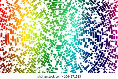 Light Multicolor, Rainbow vector pattern with lines, ovals. Brand-new colored illustration in marble style with gradient. Textured wave pattern for backgrounds.