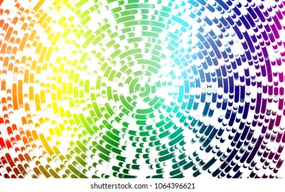 Light Multicolor, Rainbow vector pattern with bent lines. Creative geometric illustration in marble style with gradient. The best blurred design for your business.