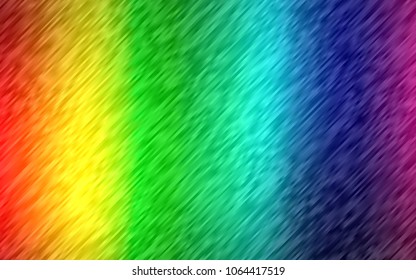 Light Multicolor, Rainbow vector pattern with narrow lines. Decorative shining illustration with lines on abstract template. Smart design for your business advert.
