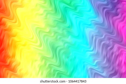 Light Multicolor, Rainbow vector pattern with lava shapes. Colorful abstract illustration with gradient lines. The best blurred design for your business.