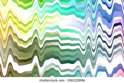 Light Multicolor, Rainbow vector pattern with bent ribbons. An elegant bright illustration with gradient. Marble style for your business design.