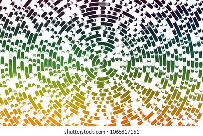 Light Multicolor, Rainbow vector pattern with curved circles. Shining illustration, which consist of blurred lines, circles. The template for cell phone backgrounds.