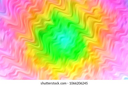 Light Multicolor, Rainbow vector pattern with liquid shapes. Creative geometric illustration in marble style with gradient. A completely new template for your business design.