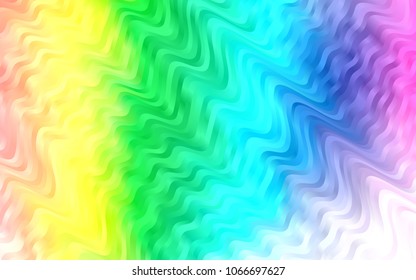 Light Multicolor, Rainbow vector pattern with curved circles. Blurred geometric sample with gradient bubbles.  New composition for your brand book.