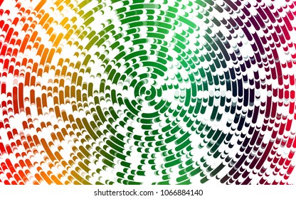 Light Multicolor, Rainbow vector pattern with lines, ovals. Blurred geometric sample with gradient bubbles.  The template for cell phone backgrounds.