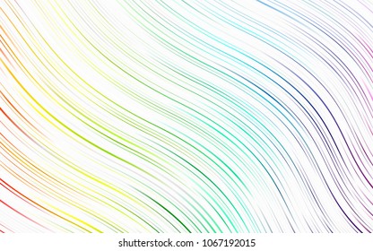 Light Multicolor, Rainbow vector pattern with lamp shapes. An elegant bright illustration with gradient. New composition for your brand book.