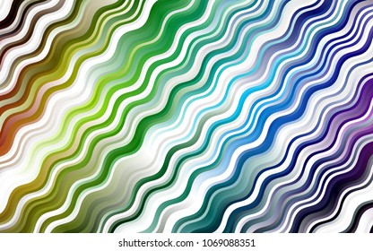 Light Multicolor, Rainbow vector pattern with curved circles. Creative illustration in halftone marble style with gradient. Marble style for your business design.