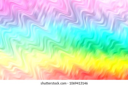 Light Multicolor, Rainbow vector pattern with lamp shapes. Shining crooked illustration in marble style. The best blurred design for your business.