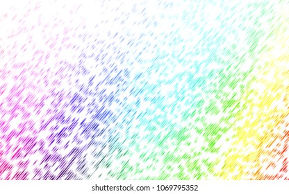 Light Multicolor, Rainbow vector pattern with narrow lines. Lines on blurred abstract background with gradient. The template can be used as a background.