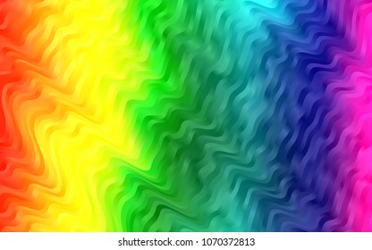 Light Multicolor, Rainbow vector pattern with bubble shapes. Shining crooked illustration in marble style. Marble style for your business design.