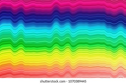Light Multicolor, Rainbow vector pattern with lamp shapes. A vague circumflex abstract illustration with gradient. Marble style for your business design.