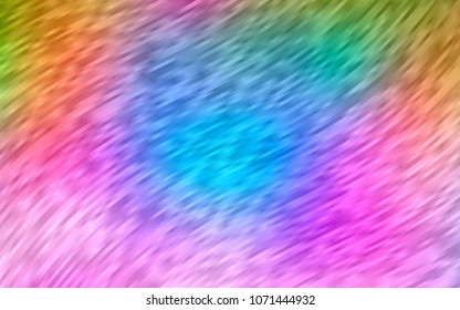 Light Multicolor, Rainbow vector pattern with bent lines. Geometric illustration in marble style with gradient.  Brand-new design for your ads, poster, banner.