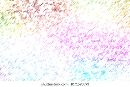 Light Multicolor, Rainbow vector pattern with narrow lines. Modern geometrical abstract illustration with staves. Best design for your ad, poster, banner.
