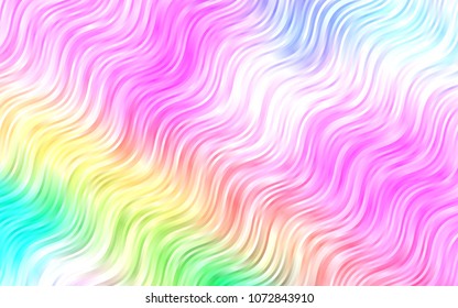 Light Multicolor, Rainbow vector pattern with bubble shapes. Shining crooked illustration in marble style. Marble style for your business design.