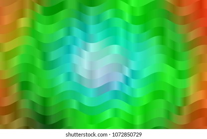 Light Multicolor, Rainbow vector pattern with curved circles. Glitter abstract illustration with wry lines. The best blurred design for your business.