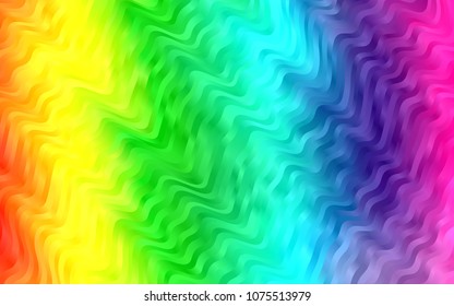 Light Multicolor, Rainbow vector pattern with liquid shapes. Creative geometric illustration in marble style with gradient. New composition for your brand book.