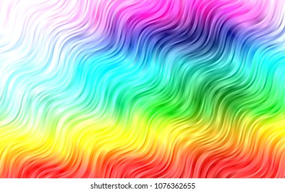 Light Multicolor, Rainbow vector pattern with liquid shapes. Geometric illustration in marble style with gradient.  The elegant pattern for brand book.