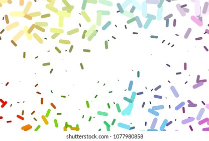 Light Multicolor, Rainbow vector pattern with rounded lines. Blurred decorative design in simple style with lines. The pattern can be used for medical ad, booklets, leaflets