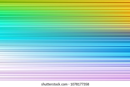 Light Multicolor, Rainbow vector pattern with narrow lines. Blurred decorative design in simple style with lines. The pattern can be used as ads, poster, banner for commercial.
