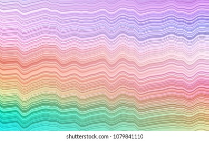 Light Multicolor, Rainbow vector pattern with curved circles. Brand-new colored illustration in marble style with gradient. Textured wave pattern for backgrounds.