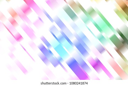 Light Multicolor, Rainbow vector pattern with narrow lines. Modern geometrical abstract illustration with staves. The pattern can be used as ads, poster, banner for commercial.