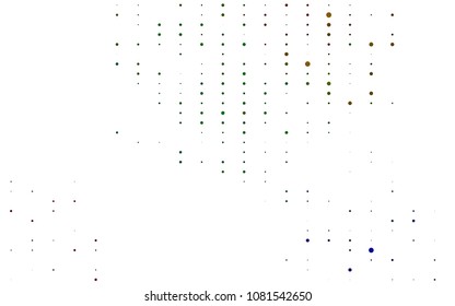 Light Multicolor, Rainbow vector  pattern with spheres. Abstract illustration with colored bubbles in nature style. The pattern can be used for ads, leaflets of liquid.